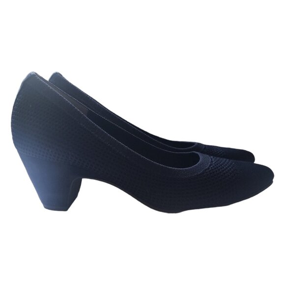 Sh121 Eileen Fisher Navy Blue Mesh Pumps Size 10 - Picture 6 of 11